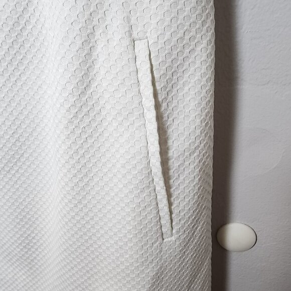 Tory Burch White Textured Sleeveless Sheath Dress Size 12 NWT $275 Cotton Blend - Picture 7 of 7